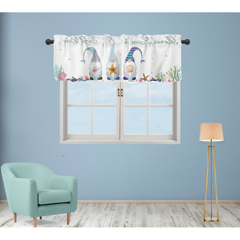 Emreigh Geometric Tailored 54'' W Window Valance in