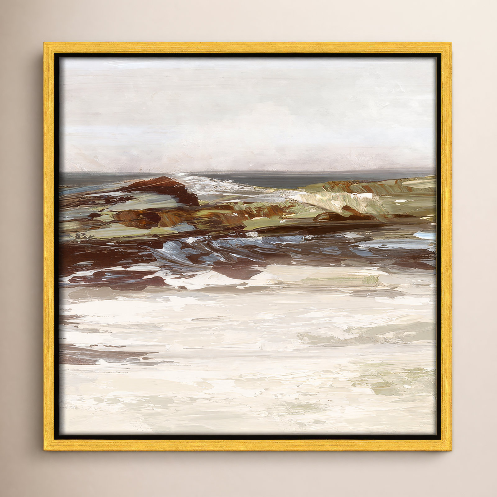 Stoney Peak Print by , 13.5" H x 13.5" W, Gold