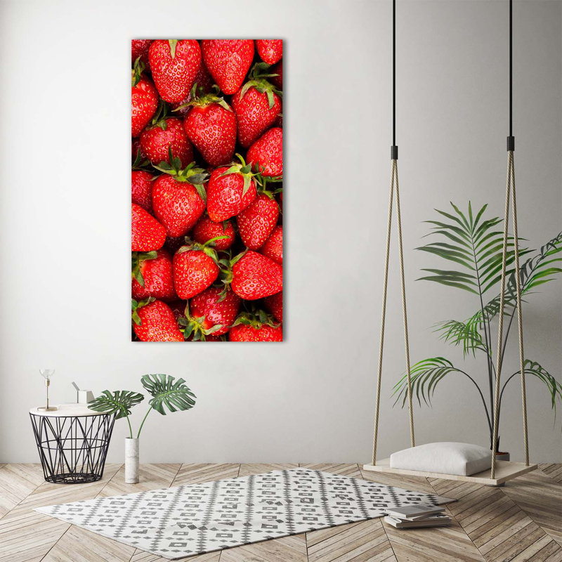Strawberries - Wrapped Canvas Print, 140cm H x 70cm W