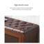 Banc rembourré en bois massif noyer-1816846744
