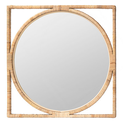 Miroir mural en rotin naturel Japon