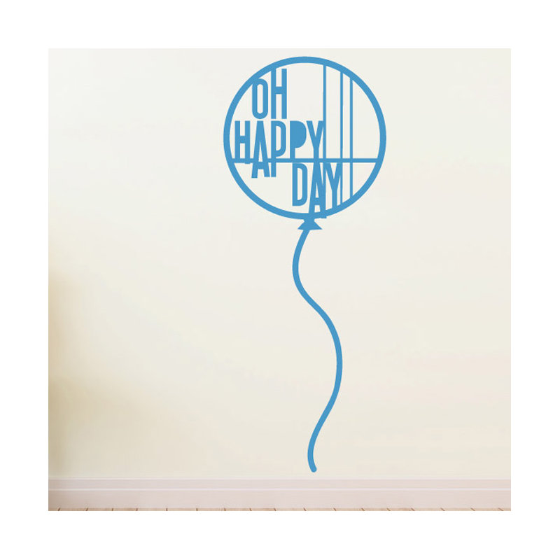 Wall Decal, Blue, Medium