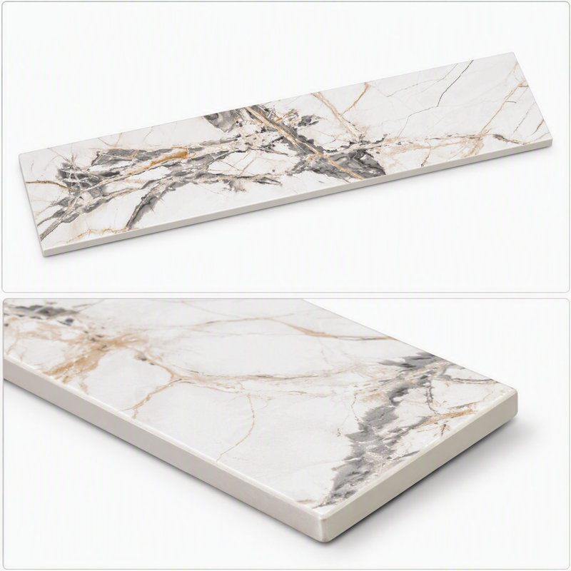 Marble Look White 3"x12" Ceramic Subway Tile – Wall Tile, Matte Finish, Rectangular, Indoor Use, IBIZA