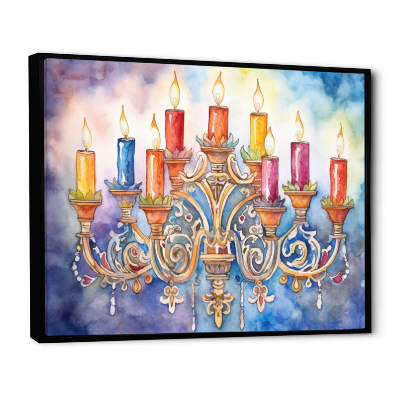 Créations sacrées sur toile, H 16 po x l 32 po x P 1 po, Cadre flottant noir