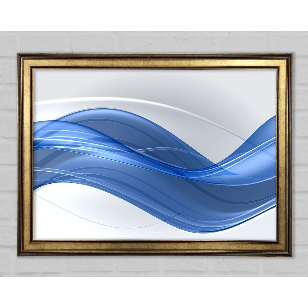 The Flow Of Blue Serenity - Einzelner Bilderrahmen Kunstdrucke