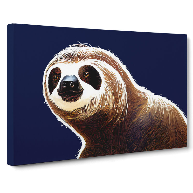 Portrait Of A Sloth Vol.1 - Wrapped Canvas, 35cm H x 50cm W x 3cm D
