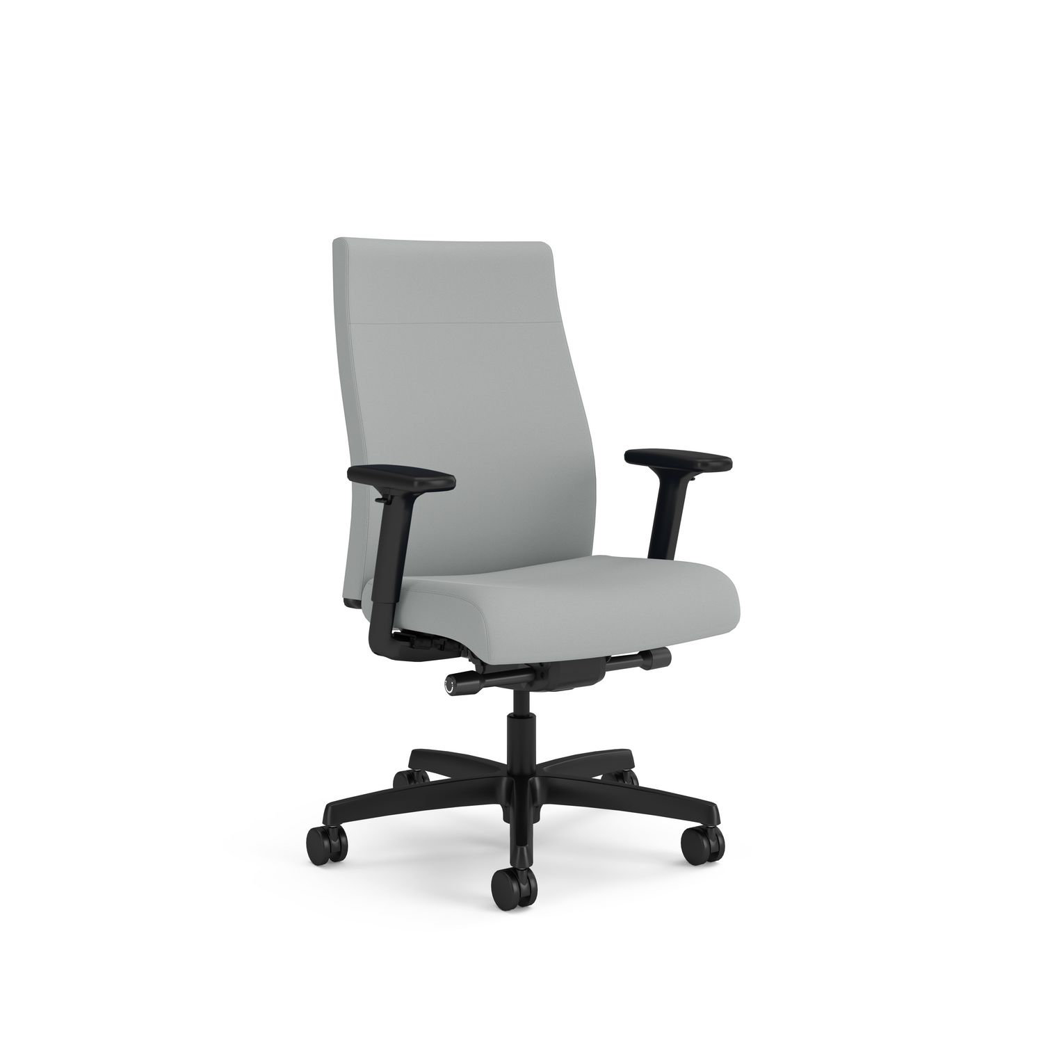 Ignition 2.0 Upholstered Mid-Back Task Chair, Up to 300 lbs, 17 to 21.5 Seat Height, Elysian Seat and Back, Black Base