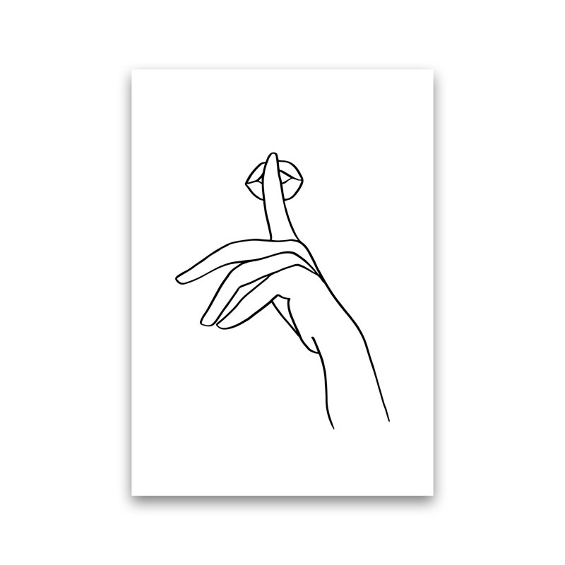 Shhh 1 - Print, No Frame, 30cm H x 21cm W x 1cm D
