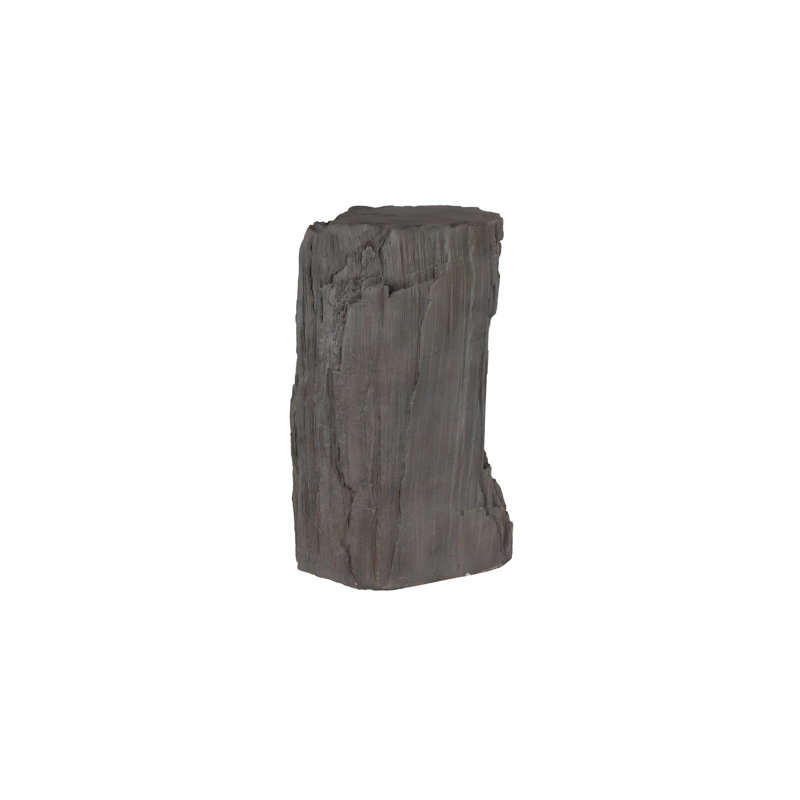 Stratified Cast Stone Pedestal, Painted Slate, 48" H x 32" W x 27" D