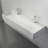 Homary 15.75'' Matte White Resin Rectangular Bathroom Sink