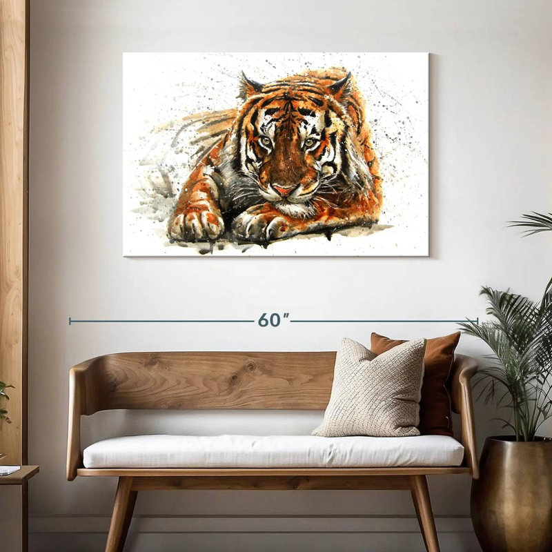 Tiger Leer, 30" H x 45" W