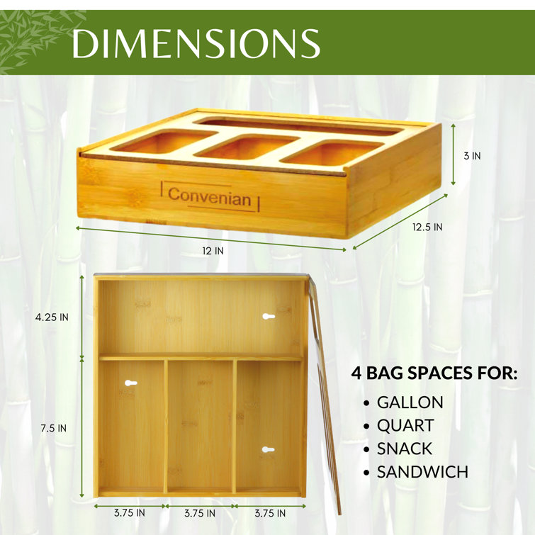 Ziplock Bag Storage Organizer for Kitchen Drawer 4 Pack – VVW DESIGN