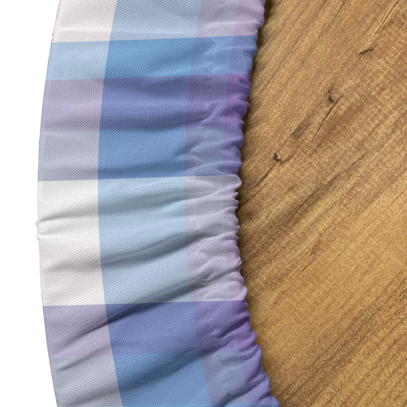 Gracie Oaks Violet Fitted Round Tablecloth Multicolor