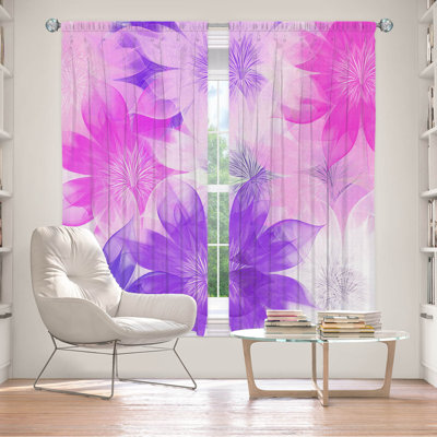 Paire de rideaux obscurcissant en polyester Glafira