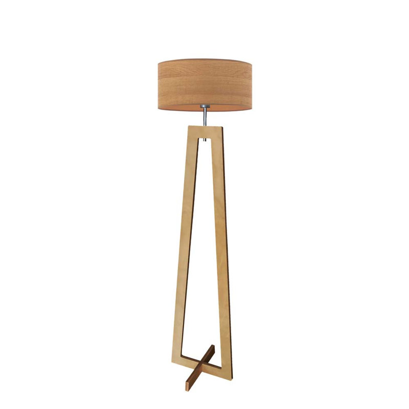 Beshoy 148cm Traditional Floor Lamp, Brown, Gold
