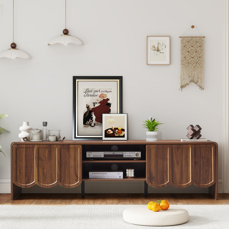 TV Stand For Tvs Up To 70", Walnut