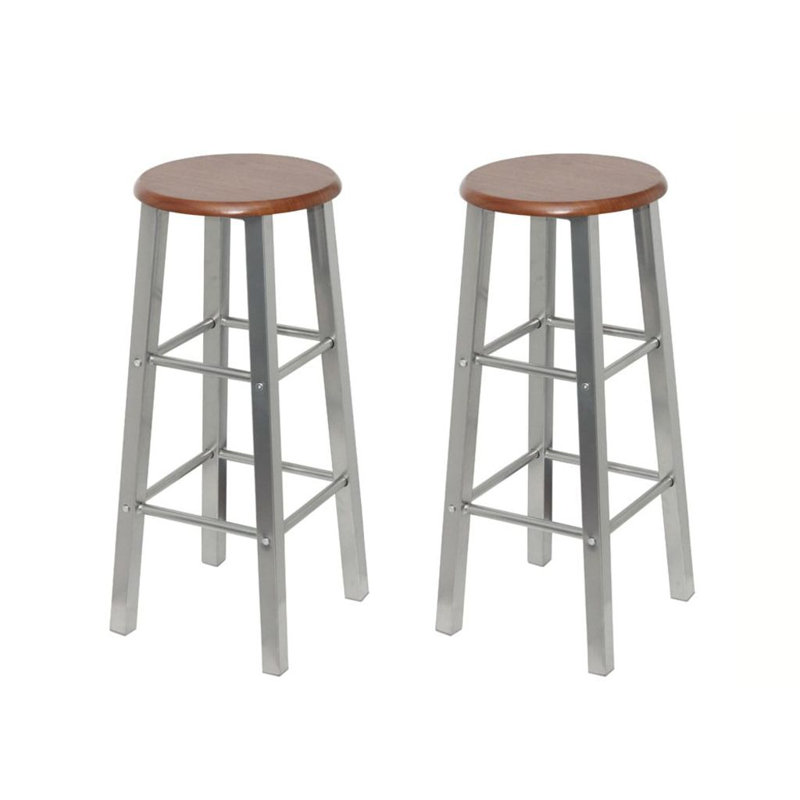Gunning Counter Stool with Metal Frame, Brown