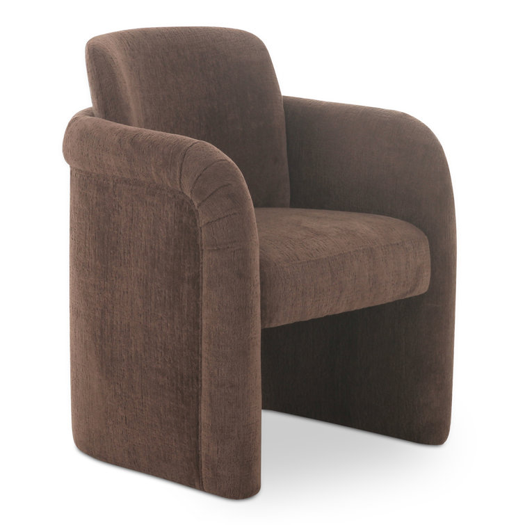 MESTO ROLLING DINING CHAIR DARK BROWN
