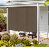 Semi-Sheer Outdoor Roller Shade with Pull Cord Roll Up Blind