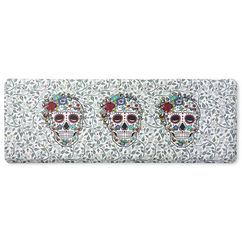 Tapis de couloir antidérapant FIESTA, Blanc / rouge / noir