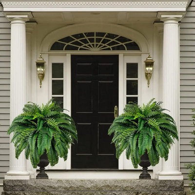 Decorative Persian fake flower fern, Front Door, Porch, Outdoor, 38 leaves