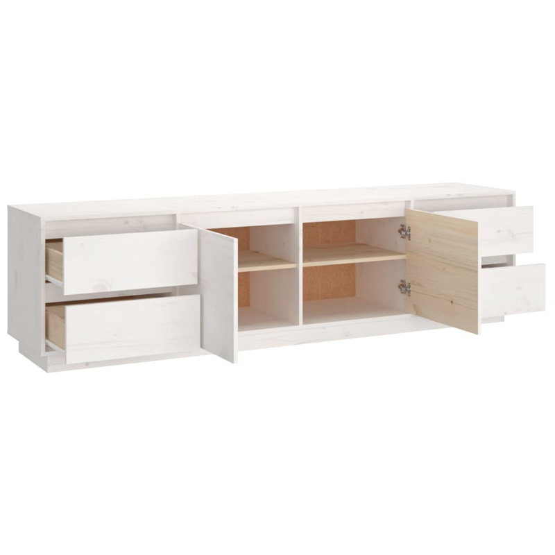 Lenaya Unfinished TV Stand for TVs up to 78", White