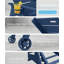 Chaise longue d'extérieur toutes saisons à 5 positions avec 5 positions, facile à installer, avec accoudoirs larges, porte-gobelets rotatifs et roues à roulement lisse pour piscine / bord de piscine / plage / terrasse / patio / arrière-cour, bleu foncé (ensemble de 2)-444776976