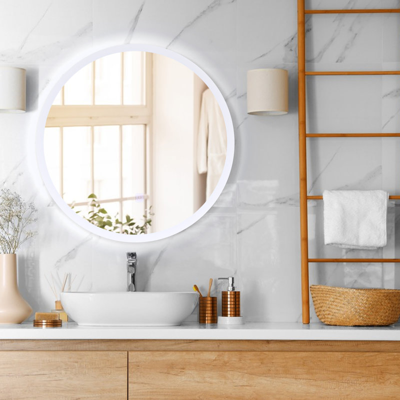 Miroir de salle de bain Deosha, 35,83 po x 35,83 po