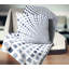 Blue Square Pixel Mosaic - Abstract Printed Pillow-29603989-29603993