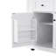 Grand îlot de cuisine de 48 pouces avec 2 tabourets de bar, prise de courant, support de rangement interne pour porte, chariot de rangement de cuisine sur 5 roulettes avec abattant, 5 supports latéraux ouverts, 2 tiroirs-557197223