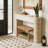 Wooden Console Table With Two Hidden Drawers