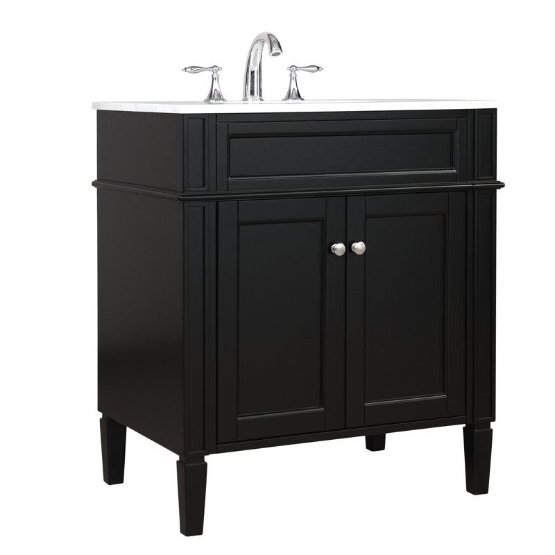 Ensemble de meuble-lavabo simple 30 po Rivers, Noir