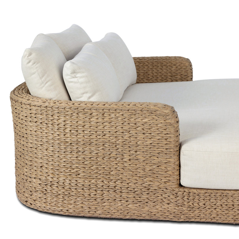 Caney Outdoor Double Chaise-Vergo Cream