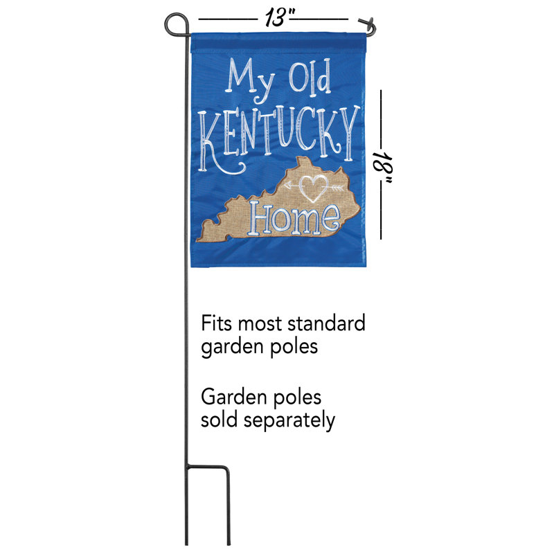 Drapeau de jardin en polyester 2 pi 1 po x 6 pi 1 po