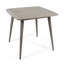Table de salle à manger d'extérieur carrée en bois d'acacia avec pieds droits
