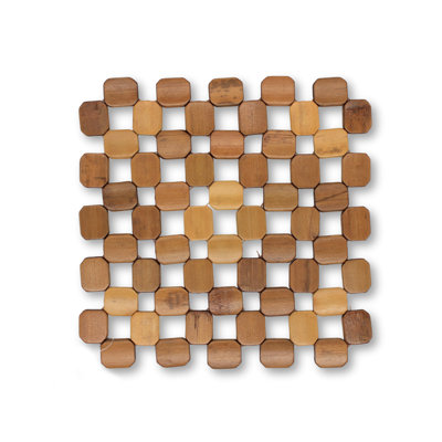 Natural Bamboo Trivet Pot Mat - Set Of 2