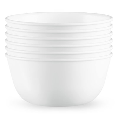 Corelle Winter Frost White 28-ounce Large Soup Bowls, 6-pack