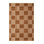 Machine Washable Checkered Brown Area Rug