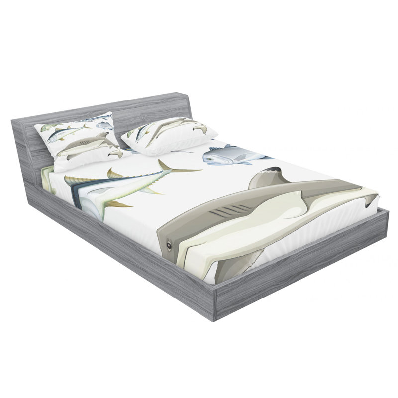 Microfiber Sheet Set, Queen Sheet Set with Fitted Sheet