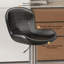 Chaise à dossier plein noir et argent (lot de 4)-209326285-209326287