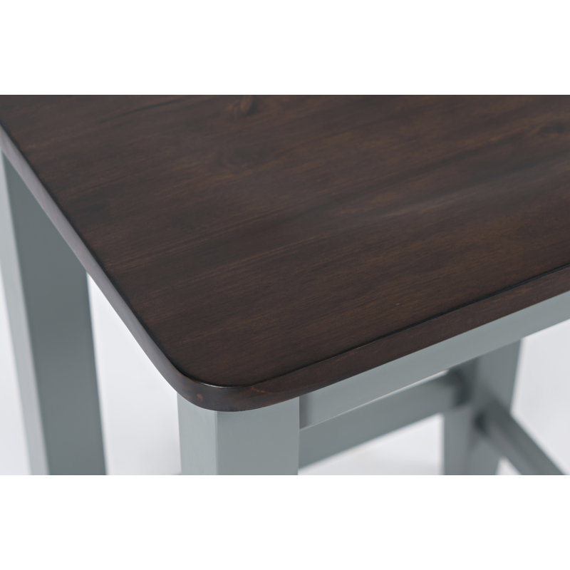 Paulis Solid Wood Counter Stool, Gray