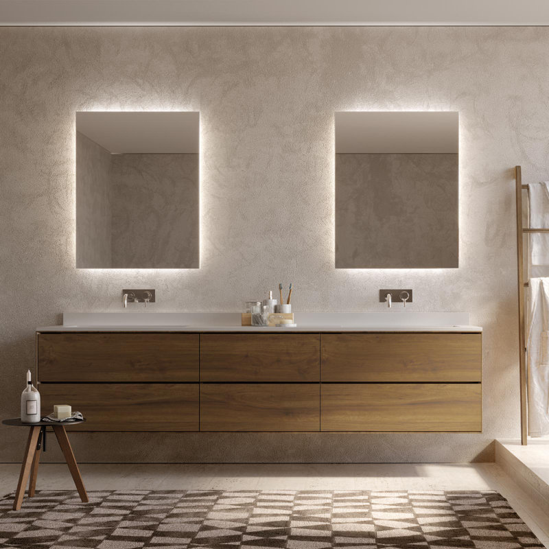 Glenard Wall Mirror, 105cm H x 75cm W