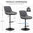 Nalupatio Adjustable Swivel Bar Stools with Backrest – Faux Leather Counter Height Chairs with Footrest, 360° Rotation, for Kitchen Island, Home Bar, or Dining Room, 300lbs Capacity, Set of 2-1606541407