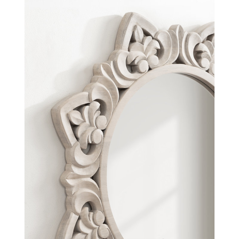 Klondike Solid Wood Round Mirror
