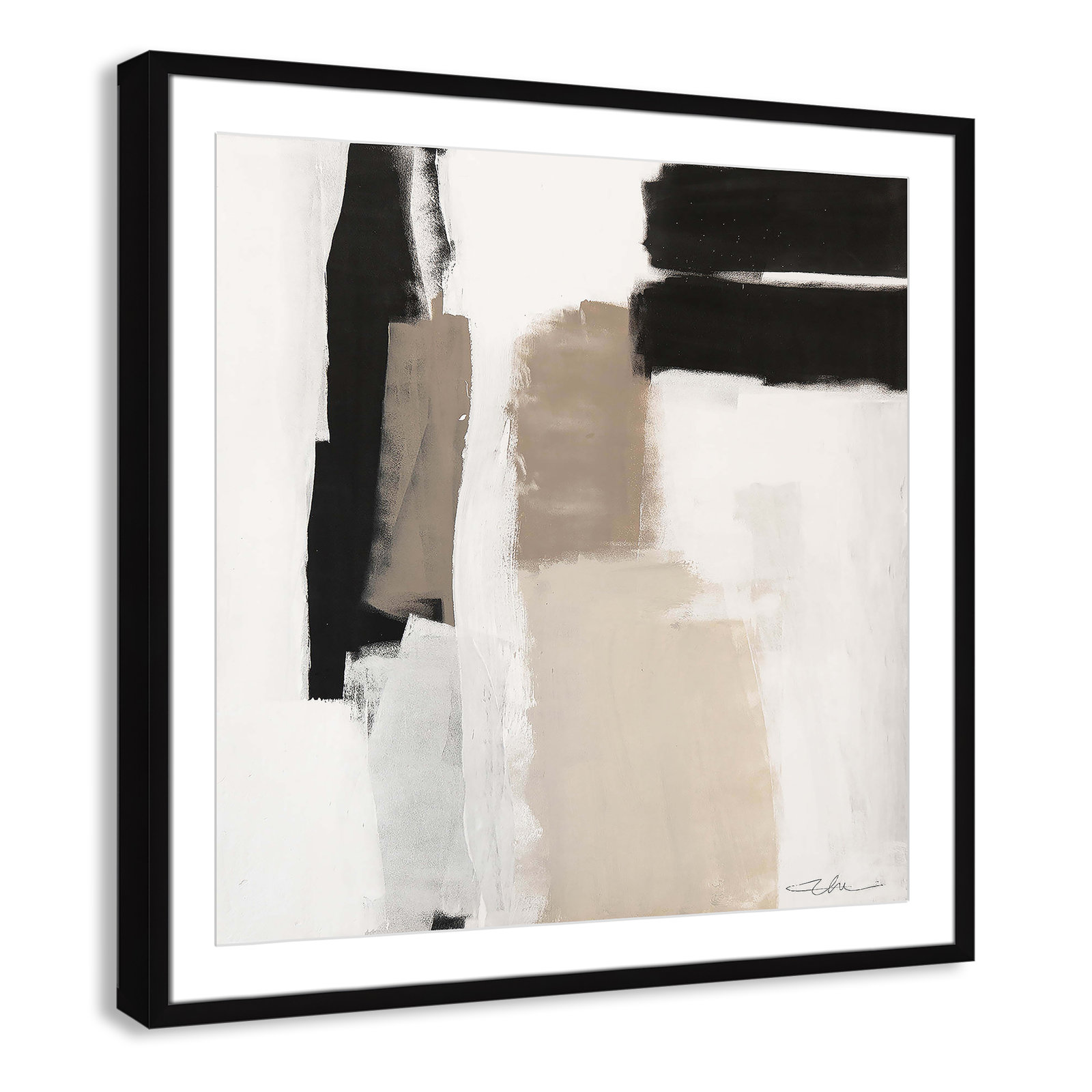 Earth Scapes II Print, 32" H x 32" W x 0.75" D, Black Box Framed