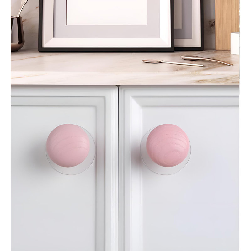 Solid Wood Cabinet Handle, Adhesive Back Handle