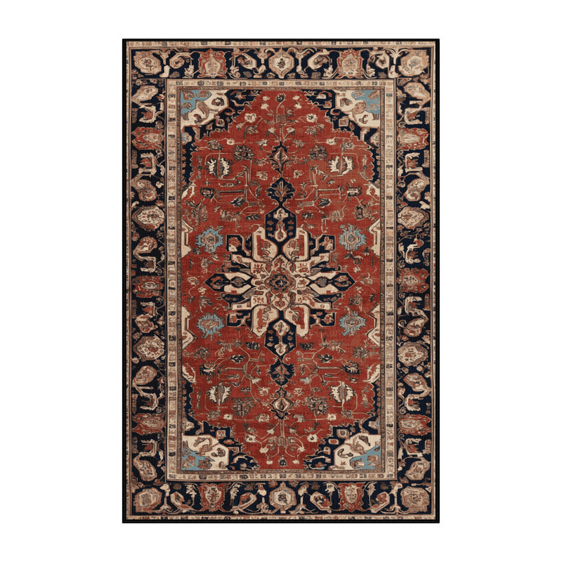 Tapis brun lavable à la machine, Rectangle 5 pi x 8 pi