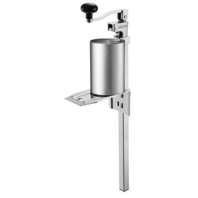 Ouvre-boîtes professionnelle robuste, manuelle, pour boîtes jusqu'à 40 cm de hauteur, réglable en hauteur et fixée par vis, idéale pour les hôtels et les commerces alimentaires.