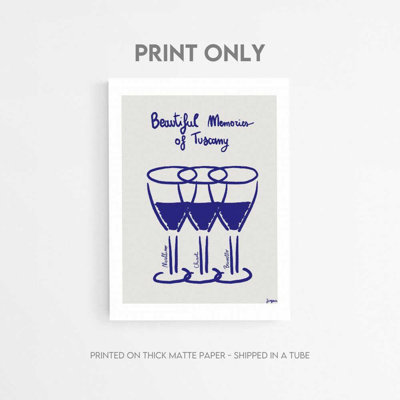 Tuscan Wine Art - Customizable Framed Art Print | Elegant Wine Bar Wall Decor