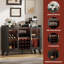 Meuble-bar à vin industriel avec éclairage DEL et rangement pour le vin